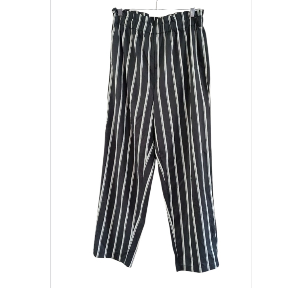 SHEIN  Black and White Striped Pull On Pants Size 6